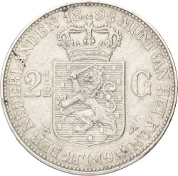 2½ Gulden. Wilhelmina. 1898 B. Zeer Fraai.