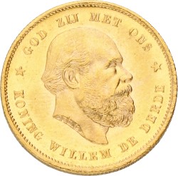 10 Gulden. Willem III. 1880. Prachtig +.