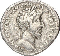 Roman Empire. Marcus Aurelius. Denarius. ND (161 - 180 AD). F.