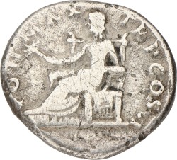 Roman Empire. Vespianus. Denarius. ND (69 - 79AD). F.