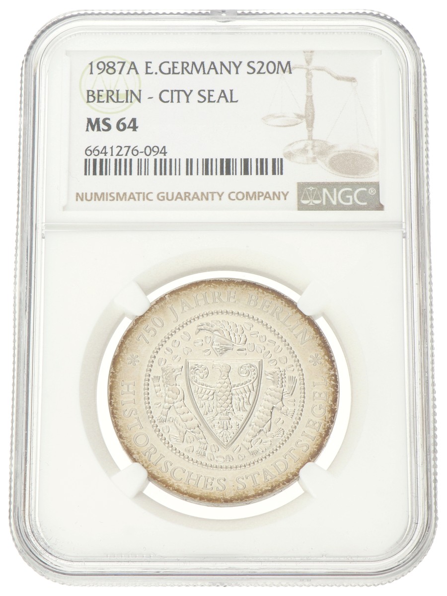 Germany. DDR. 20 Mark - Berlin City Seal. 1987A. MS 64.