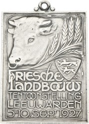 Nederland. Leeuwarden. 1927. Friesche landbouwtentoonstelling - 1e prijs.