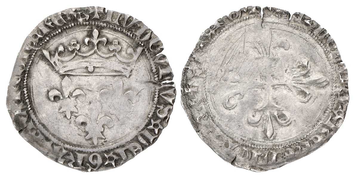 France. Lyon. Louis XI. Gros de Roi. ND (1461 - 1483). VF +.