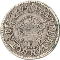 Denmark. Christian IV. Half Krone. 1624. VF.