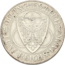 Germany. Weimar republic. 5 Mark - Rheinlandräumung. 1930 A. VF / XF.