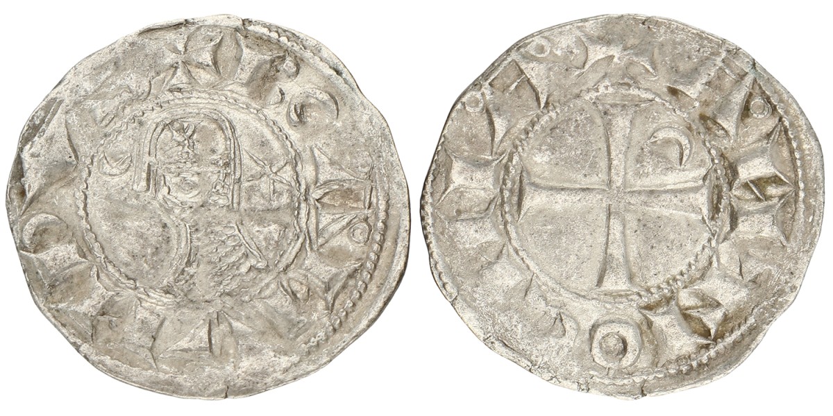 Crusader States. Principality of Antiochia. Bohemond III. Denier. ND (1149 - 1201). Zeer Fraai.