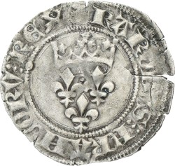 France. Tournai. Charles VI. Gros dit Florette. ND (1380 - 1422). VF.