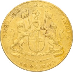 India. British India Company. Madras Presidency. Mohur - From the shipwreck of the 'Fame'. ND (1820). VF +.