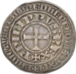 France. Tournai. Philips IV. Gros. ND (1285 - 1314). VF.