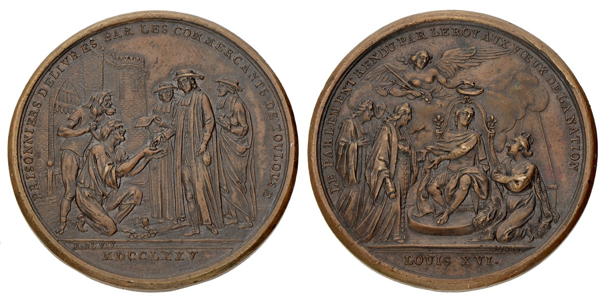 France. Toulouse. 1775. Restauration of Parliament in Toulouse and release of prisoners.