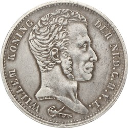 1 Gulden. Willem I. 1823 U. Zeer Fraai +.