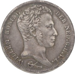 1 Gulden. Willem I. 1821. Zeer Fraai -.