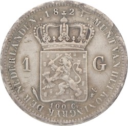1 Gulden. Willem I. 1821. VF -