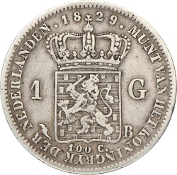 1 Gulden. Willem I. 1829 B. VF
