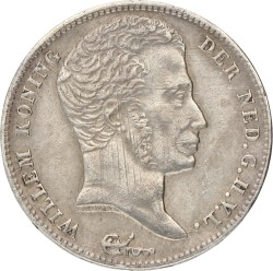 ½ Gulden. Willem I. 1830 B. Zeer Fraai.