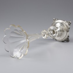 Pronkvaas / trompetvaas, J.M. van Kempen & Zonen, Voorschoten 1884, zilver.