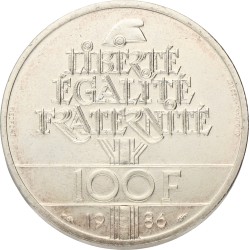 France. 100 Francs - PIEDFORT. 1986. XF.