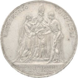 Austria. Empire. 2 Gulden - Wedding of Franz Joseph I & Elizabeth. 1854. XF.