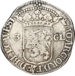 3 Gulden - Generaliteits. West-Friesland. 1694. Fraai / Zeer Fraai.