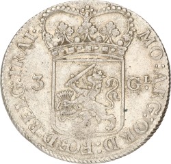 3 Gulden - Generaliteits. Utrecht. 1794. Zeer Fraai +.