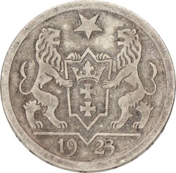 Poland. Free city of Danzig. 2 Gulden. 1923. VF / XF.