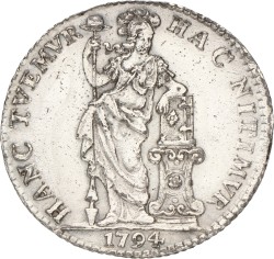 1 Gulden. W.I.C. Utrecht. 1794. Prachtig +.