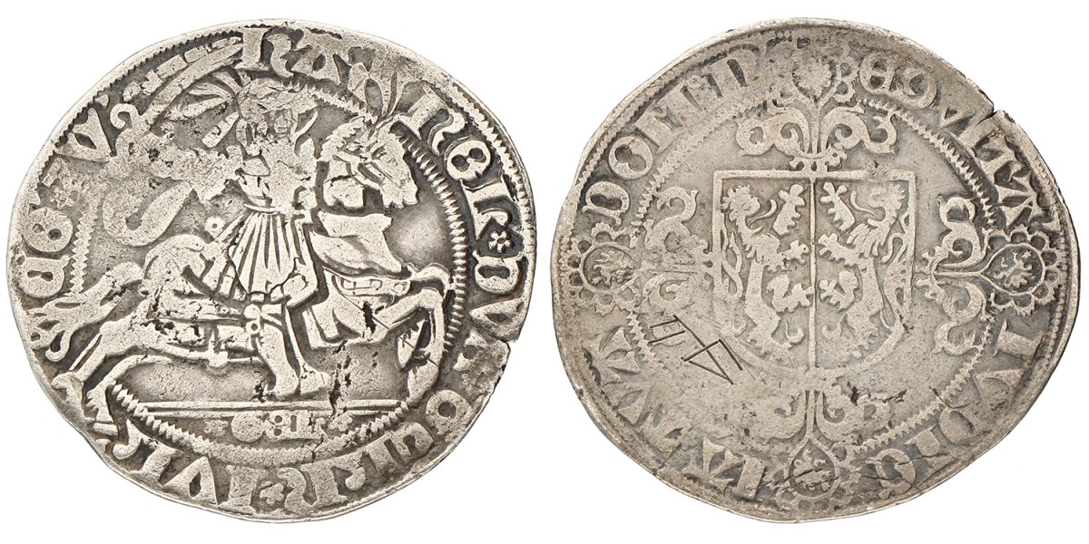 Snaphaanschelling van 6 stuiver. Gelderland. Nijmegen. Karel van Egmond. ZJ (1492 - 1538). Zeer Fraai.