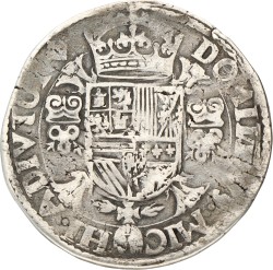 Halve Philipsdaalder. Gelderland. Nijmegen. Philips II. 15Z (1562, 6 ontbreekt). Zeer Fraai.