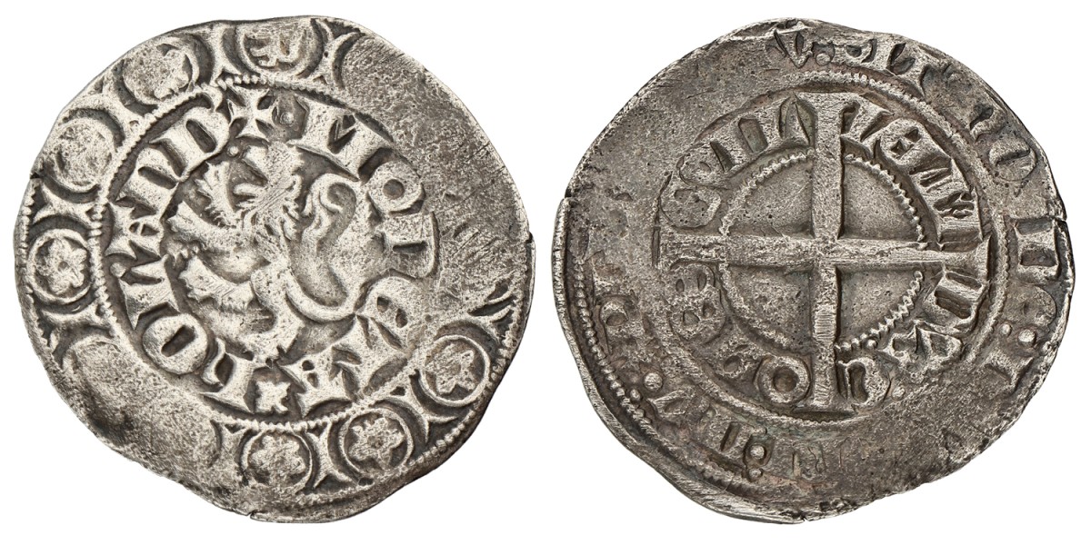 Leeuwengroot. Holland. Willem V van Beieren. ZJ (1354 - 1389). F.