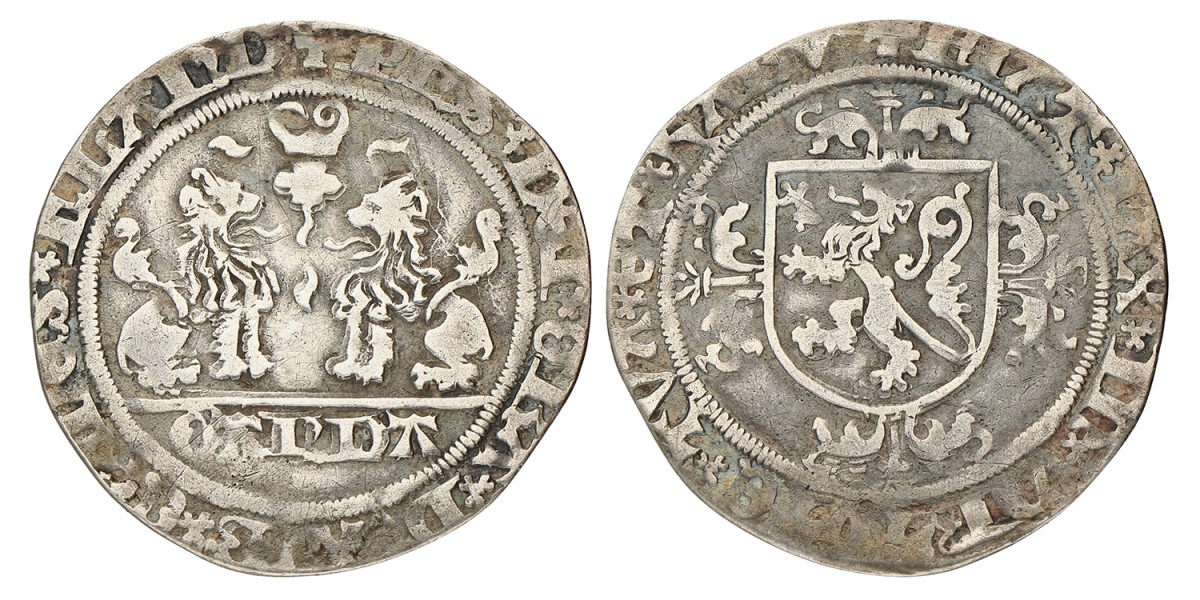 2 Stuiver of Vuurijzer. Vlaanderen. Gent. Philips de Stoute. ZJ (1482- 1506). F.