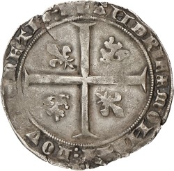 Dubbele Groot of Braspenning. Vlaanderen. Gent. Jan zonder Vrees. ZJ (1409 - 1416). Zeer Fraai.