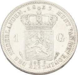 1 Gulden. Willem I. 1832. Prachtig / UNC.