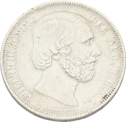 2½ Gulden. Willem III. 1853/52. Zeer Fraai / Prachtig.