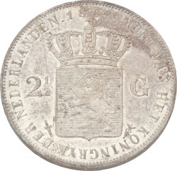 2½ Gulden. Willem III. 1868. Prachtig -.