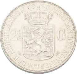 2½ Gulden. Wilhelmina. 1898A. Zeer Fraai / Prachtig.