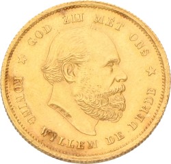 10 Gulden. Willem III. 1888. Prachtig / UNC.