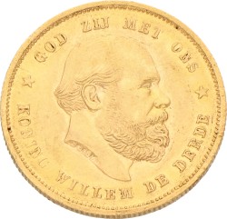 10 Gulden. Willem III. 1887. Prachtig / UNC.