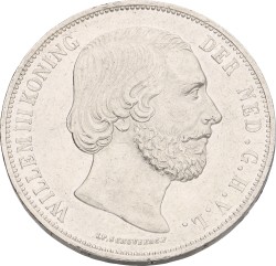 2½ Gulden. Willem III. 1871. Prachtig.