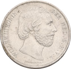 2½ Gulden. Willem III. 1850. Prachtig +.