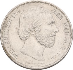 2½ Gulden. Willem III. 1850. Prachtig +.