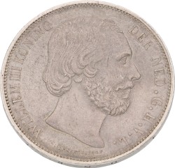 2½ Gulden. Willem III. 1869. Prachtig -.