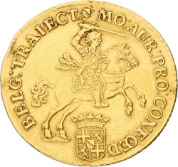 Gouden rijder van 14 gulden. Utrecht. 1750. Zeer Fraai +.