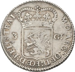 3 gulden - Generaliteits. Utrecht. 1764. Zeer Fraai +.