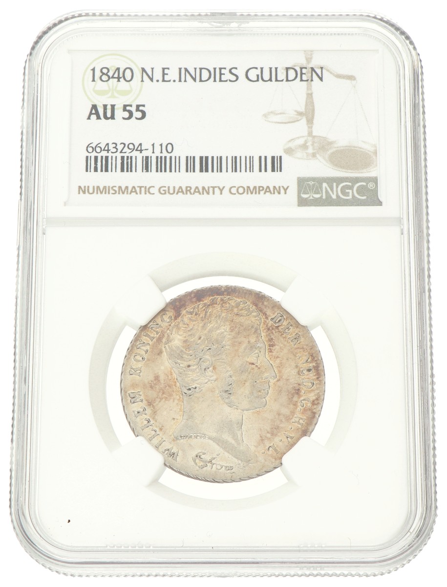 1 Gulden. Willem I. 1840. AU 55.