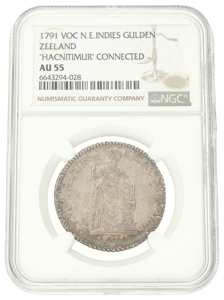 1 Gulden. V.O.C. (Zeeland). 1791. AU 55.