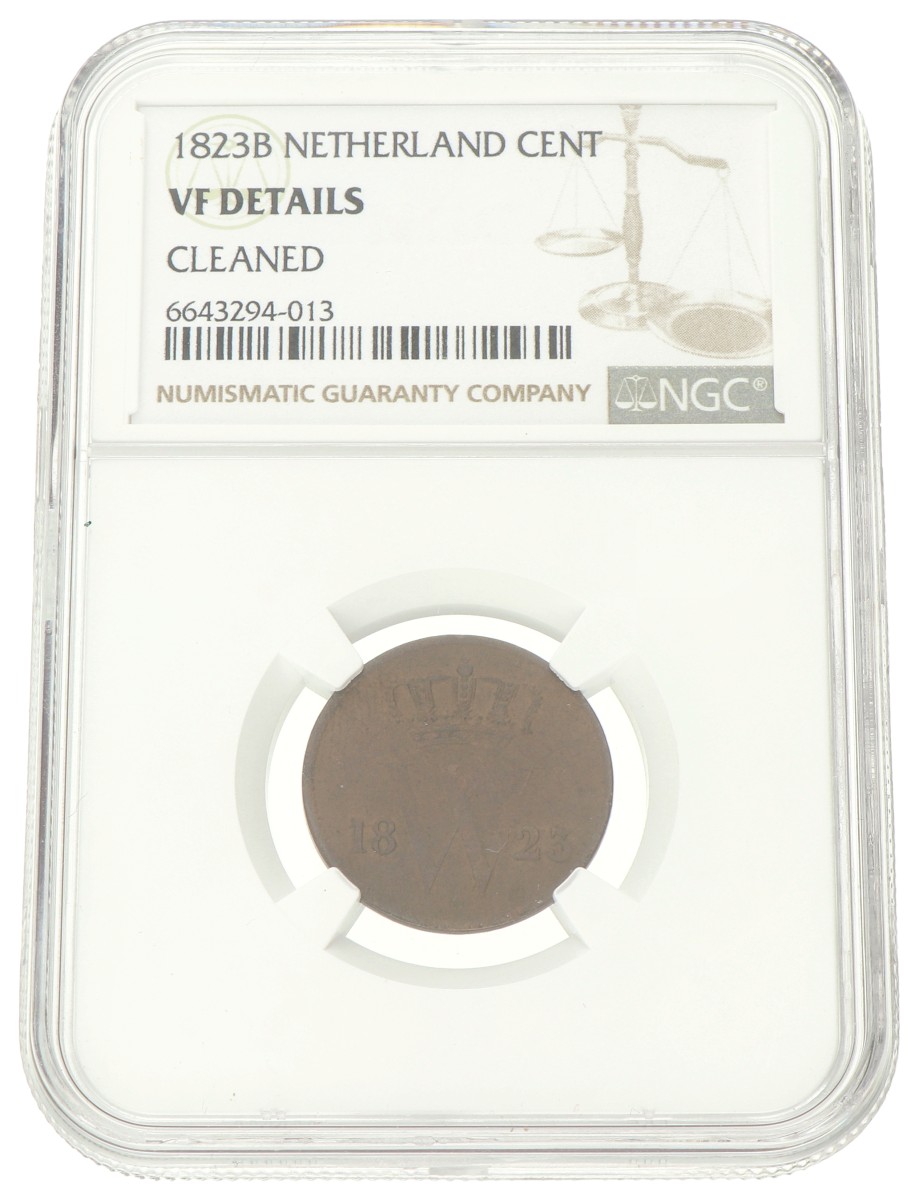 1 Cent. Willem I. 1823 B. VF Details.