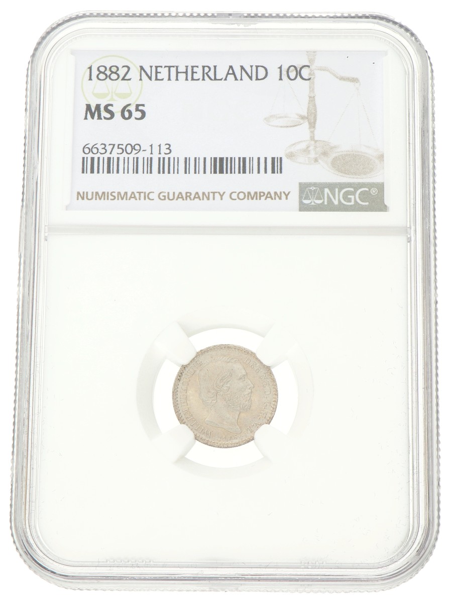 10 Cent. Willem III. 1882. MS 65.