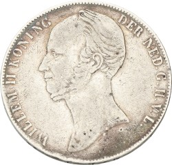 2½ Gulden. Willem II. 1843. Zeer Fraai -.