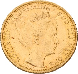 10 Gulden. Wilhelmina. 1898 With dot. VF / XF.