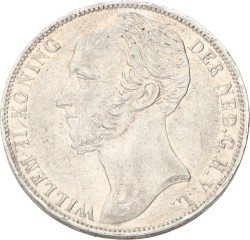 1 Gulden. Willem II. 1847. Prachtig +.